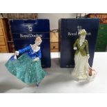 Two Royal Doulton figures, Janette HN3415, together with Sarah HN3852,