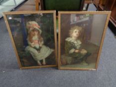 Two antiquarian gilt framed lithographic Pears Soap prints