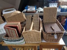 A quantity of assorted wicker baskets
