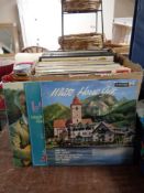 A box containing vinyl LPs, Scottish music,