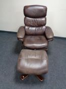 A swivel adjustable relaxer armchair,