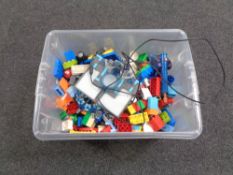 A box containing Lego and Lego Duplo.