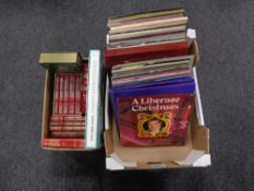 A box containing assorted LPs to include compilations, Liberace,