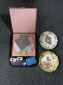 A tray containing boxed Royal Doulton 'Garden of Tranquility' limited edition plates,