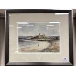 After Tom MacDonald, Dunstanburgh, reproduction in colours, signed in pencil to margin,