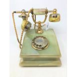 A 1960s onyx telephone.