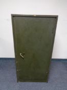 A mid 20th century Roneo metal single door cupboard.