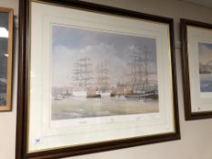 A framed Edwin Blackburn signed limited edition print, Sedov, no. 301 of 450.