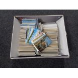 A box containing large quantity of 20th century shipping postcards to include local interest.