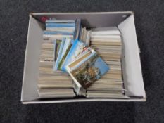 A box containing large quantity of 20th century shipping postcards to include local interest.