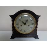 A 20th century oak case Smith's mantel clock.