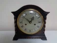 A 20th century oak case Smith's mantel clock.