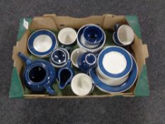 A tray containing 36 pieces of Churchill Staffordshire tea and dinner ware.