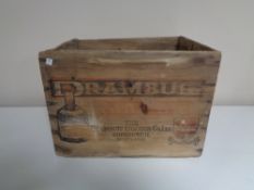 A vintage Drambuie crate.
