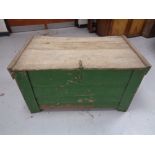 A 19th century rustic pine storage box