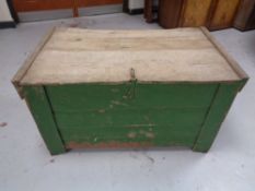 A 19th century rustic pine storage box
