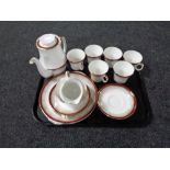 A tray containing a 21 piece Royal Grafton Majestic tea service.