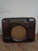 A Bush Bakelite radio (a/f)