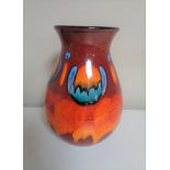 A Poole Pottery vase, marked MS to base, height 26cm.