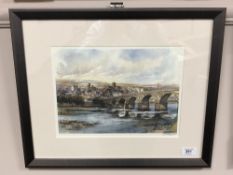 After Tom MacDonald, Hexham on Tyne, reproduction in colours, signed in pencil to margin,