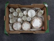 A tray containing a 37 piece English china tea service.