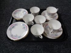 A tray of an 18 piece Gainsborough bone china tea service.