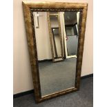 A 4x2 ft bevel edged gilt framed mirror