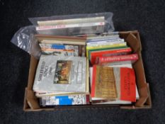 A box containing books relating to local history, Sheffield, Barnsley etc.
