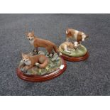 Two Border Fine Arts figures, Country Characters, A1019 Fox Trot and Cattle Breeds,