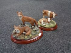 Two Border Fine Arts figures, Country Characters, A1019 Fox Trot and Cattle Breeds,