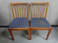 A set of six mid 20th century spindle back dining chairs.