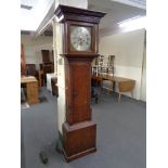A 19th century oak cased eight day longcase clock,