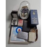 A tray of Bradford Exchange RAF spitfire wrist watch,