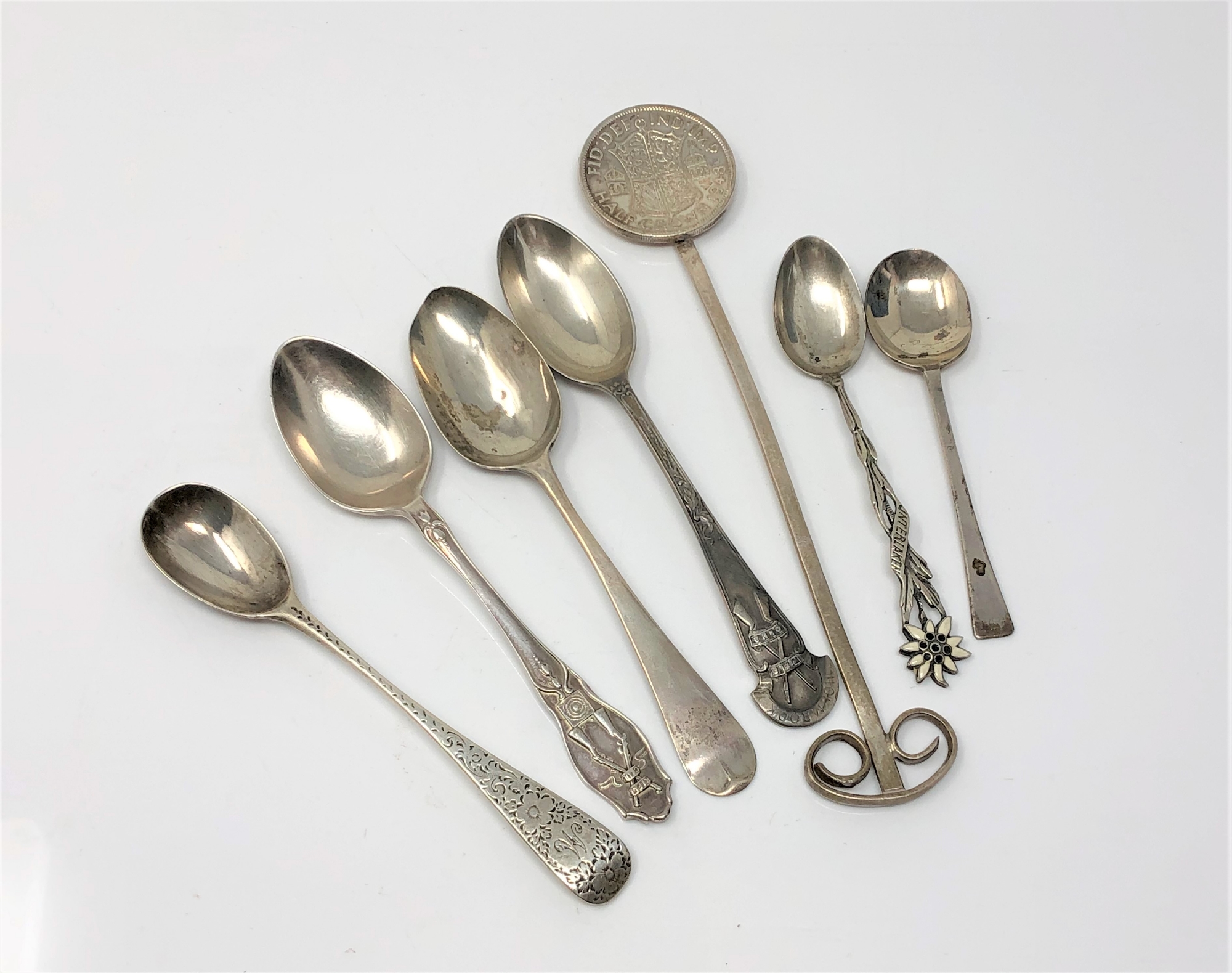 Assorted silver spoons