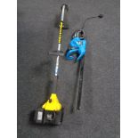 A McCulloch Petrol strimmer together with an electric hedge trimmer.