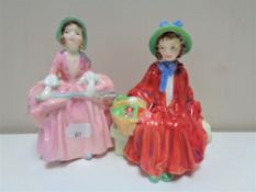 Two Royal Doulton figures, Linda (HN2106) and Bo Peep (HN1811).