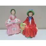 Two Royal Doulton figures, Linda (HN2106) and Bo Peep (HN1811).