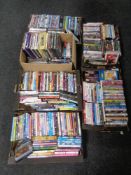 Six boxes of assorted DVD's,