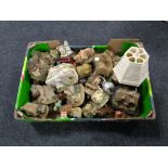 A box containing a large quantity of assorted cottage ornaments.