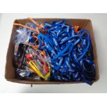A box of visitor's lanyards