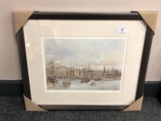 After Tom MacDonald : The Tall Ships, Newcastle, reproduction in colours, signed in pencil,