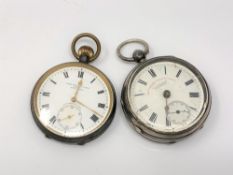 A silver pocket watch by Graves, Sheffield,