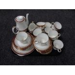 A tray containing 45 pieces of Royal Grafton Majestic and similar Duchess Winchester tea china