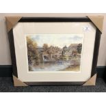 After Tom MacDonald : The Bridge at Corbridge, reproduction in colours, signed in pencil,