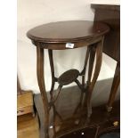An oval Edwardian occasional table.