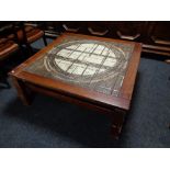 A mid 20th century Danish tile topped coffee table.