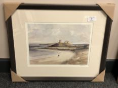 After Tom MacDonald : Dunstanburgh, reproduction in colours, signed in pencil, 21 cm by 30 cm,