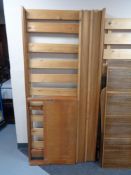 Two mid century teak 3' bed frames