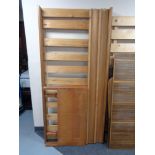 Two mid century teak 3' bed frames