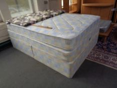 A Kozee sleep 5' storage divan set together with extra mattress